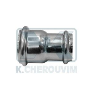 REDUCED JUNCTION WITH 2 RUBBER O RINGS CHROME-PLATED