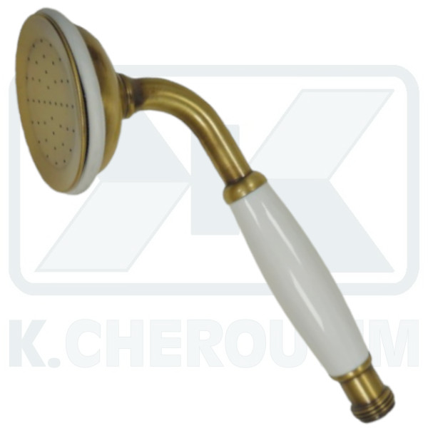 BRONZE–WHITE SHOWER HANDSET ?70 WITH WHITE PROTECTIVE O-RING