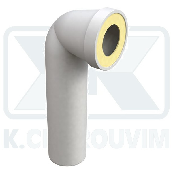 ΓΩΝΙΑ ΛΕΚΑΝΗΣ Φ100 x L 390 mm ΑΡΣ. ΘΗΛ. ΠΛΑΣΤΙΚΗ ΛΕΥΚΗ ΜΕ ΛΑΣΤΙΧΟ