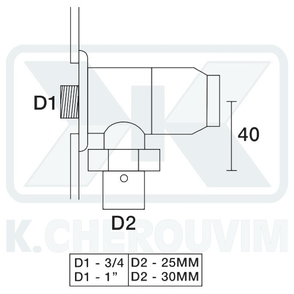 ΦΛΟΥΣΟΜΕΤΡΟ Ν.472-Α ΕΞΩΤΕΡΙΚΟ 1" ΧΡΩΜΕ TREMOLADA ΜΕ ΕΞΟΔΟ Μ38 - Image 4