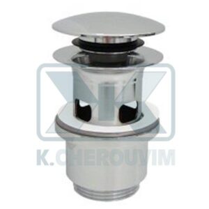 VALVE WASHBASIN CLICK Η.100 WITH OVERFLOW AND CYLINDRICAL NUT BRASS CROM.
