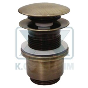 VALVE WASHBASIN CLICK BRONZE Η.75 WITHOUT OVERFLOW WITH CYLINDRICAL NUT