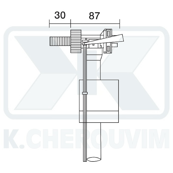 FLOAT VALVE SILENT SIDE INLET 1/2" (11 L/MIN), TREMOLADA NO.81A - Image 2