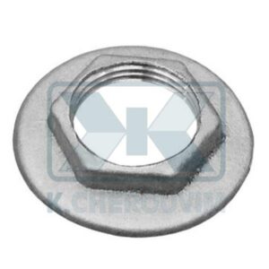 FLANGED LOCK NUT 1" × H10 #37 Ø55, NICKEL-PLATED BRASS (UNI EN 12165)