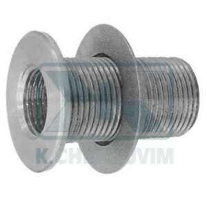 FITTING TANK CROM. 3/4" MALE - L52 WITH 2 FEMALE THREADS 1/2"