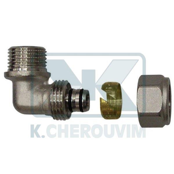 MALE ELBOWS 1/2"xØ16x2,0 NICKEL-PLATED