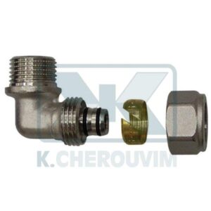 ΓΩΝΙΑ ΠΟΛΥΣΤΡΩΜΑΤΙΚΗΣ ΑΡΣ. 3/4" Χ Φ20 Χ 2,0 mm ΝΙΚΕΛ ΜΗΧ. ΣΥΣΦ. (UΝΙ ΕΝ 12165)