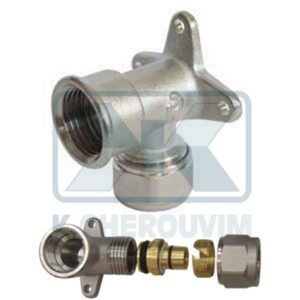 ΓΩΝΙΑ ΜΕ ΣΤΗΡΙΓΜΑ ΠΟΛΥΣΤΡΩΜΑΤΙΚΗΣ ΘΗΛ. 1/2" Χ Φ20 Χ 2,0 mm ΝΙΚΕΛ ΜΗΧ. ΣΥΣΦ. (UΝΙ ΕΝ 12165)