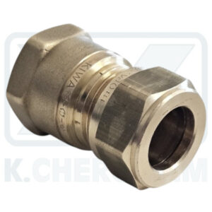 FEMALE STRAIGHT COMPRESSION BRASS FITTING 15 Χ 1/2" FOR COPPER TUBE
