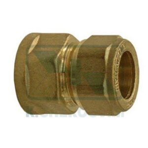 FEMALE STRAIGHT COMPRESSION BRASS FITTING 3/4" x Ø18 FOR COPPER TUBE