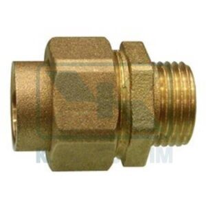 FITTING MALE 1" X ? 22 BRASS CONICAL 3 PIECES COPPER PIPE GLUED (UNI ΕΝ 12165)