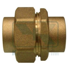 FITTING GLUED 28 X 28 BRASS CONICAL 3 PIECES COPPER PIPE (UNI ΕΝ 12165)