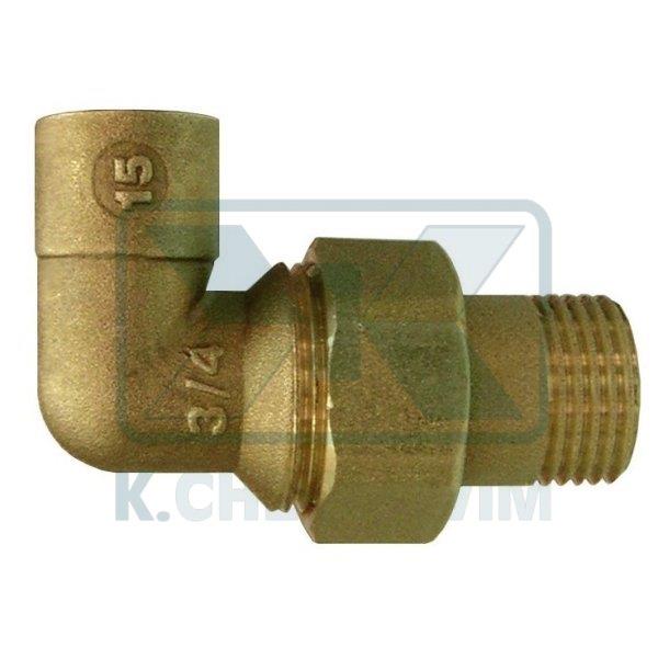 FITTING 3 PIECES ANGLE MALE 1/2" X ? 15 BRASS CONICAL COPPER PIPE GLUED (UNI ΕΝ 12165)