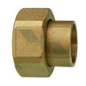 FITTING 2 PIECES BRASS STRAIGHT 3/4" X ∅ 18 GLUED (UNI ΕΝ 12165)