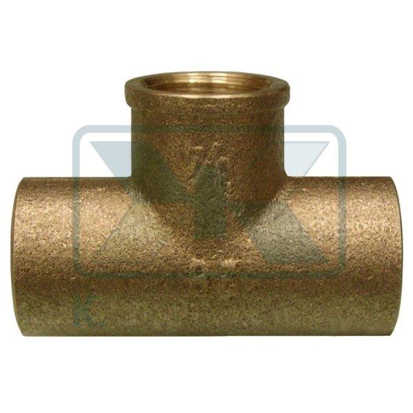 TEE FEMALE ? 15 X 3/8" X ? 15 COPPER PIPE GLUED (UNI ΕΝ 12165)