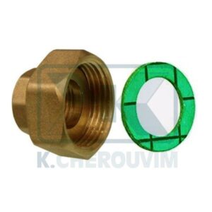 FEMALE TAILS 3/4" x 1"1/4 WITH NUT & GASKET YELLOW