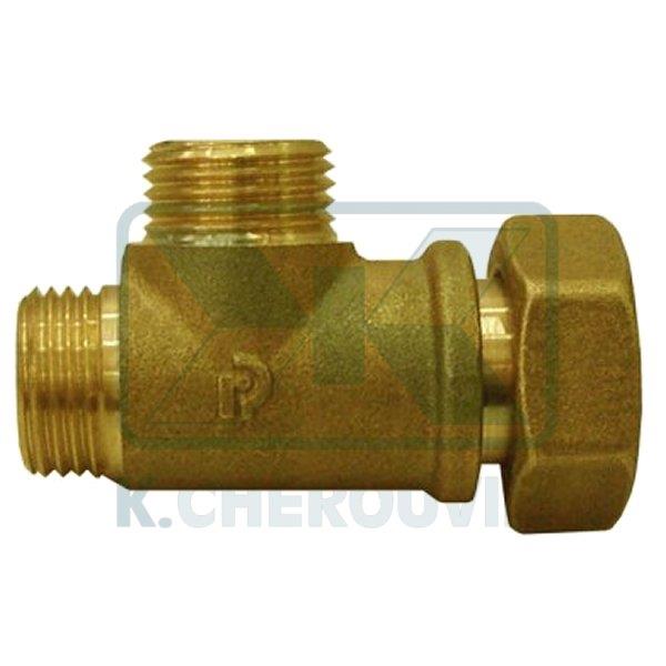 ΤΑΦ ΥΔΡΟΜΕΤΡΩΝ 1/2"Α. Χ 1/2"Α. Χ 3/4" ΡΑΚΟΡ ΟΡΕΙΧΑΛΚΙΝΟ (UΝΙ ΕΝ 12165)