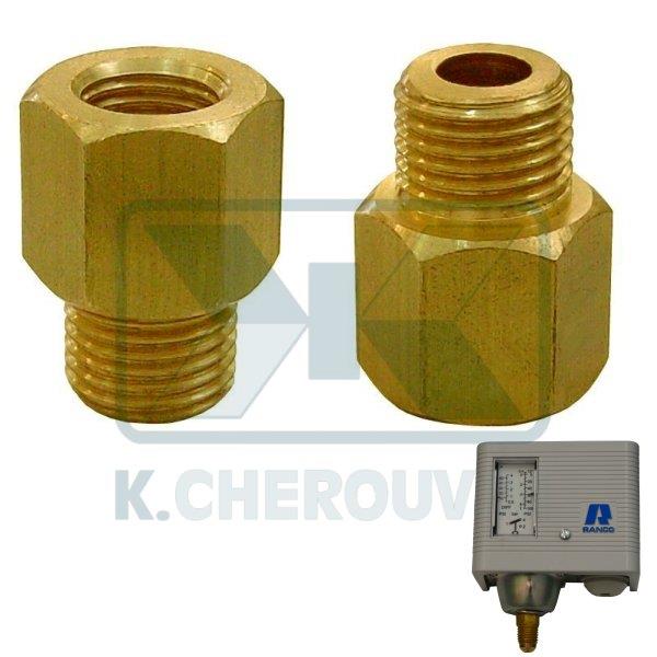 ΜΟΥΦΟΜΑΣΤΟΣ ΓΙΑ ΜΕΤΑΤΡΟΠΗ ΣΠΕΙΡΩΜΑΤΩΝ 1/4" ΑΡΣ. Χ 7/16"UΝF ΘΗΛ. (1/4" CLIMA) ΟΡΕΙΧΑΛΚΙΝΟΣ ΕΞΑΓΩΝΟΣ