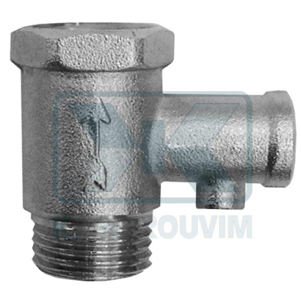 SAFETY 1/2" MALE FEMALE 10,0 bar WATER HEATER SINGLE NICKEL