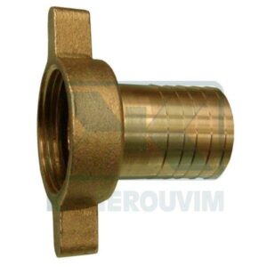 FITTING FEMALE 1"1/4 X ∅ 32 RUBBERPIPE WITH RUBBER & NUT REVOLVING BRASS