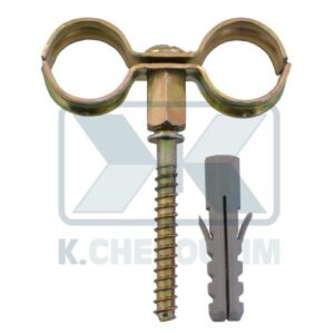 SUPPORT ∅ 35 DOUBLE COPPER PIPE WITH 1 VALVE, DOWEL SCREW Μ6 X L40-46