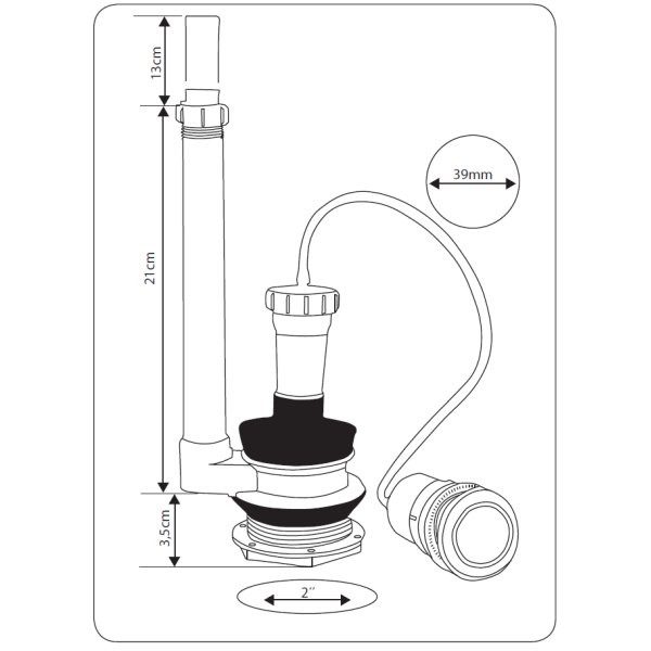 MECHANISM 2" AIR Ν. 7Ε SPEK WITH FLOAT 1/2" BOTTOM - Image 2