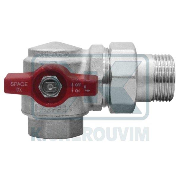 ΔΙΑΚΟΠΤΗΣ SPACE DΧ 1"1/4 ΔΕΞΙΟΣ ΚΟΚΚΙΝΟΣ ΓΩΝΙΑΚΟΣ ΣΦΑΙΡΙΚΟΣ ΧΡΩΜΕ