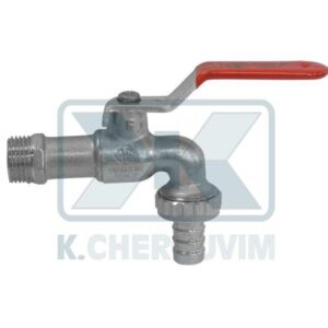 ΚΑΝΟΥΛΑ ΣΦΑΙΡΙΚΗ 1" ΜΕ ΛΑΒΗ ΚΟΚΚΙΝΗ & ΡΑΚΟΡ ΝΙΚΕΛ FORTIS PN20 DN20 Μ5Χ10