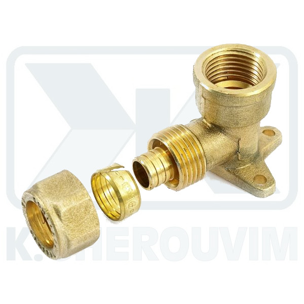 ΓΩΝΙΑ ΘΗΛ. ΜΕ ΣΤΗΡΙΓΜΑ 1/2" Χ Φ16 Χ 2,0 mm ΠΛΑΣΤΙΚΗΣ ΣΩΛΗΝΑΣ ΟΡΕΙΧΑΛΚΙΝΗ