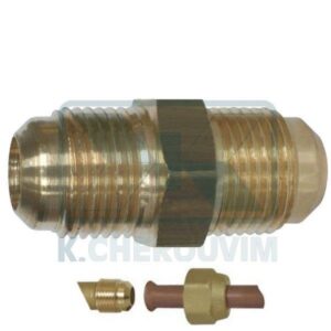 SAE 45° FLARE DOUBLE NIPPLES 3/8" YELLOW