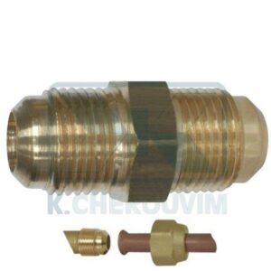 SAE 45° FLARE DOUBLE NIPPLES 3/4" YELLOW