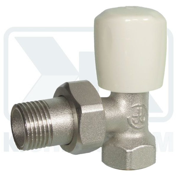 ΔΙΑΚΟΠΤΗΣ ΚΑΛΟΡΙΦΕΡ ΓΩΝΙΑΚΟΣ 1/2" ΘΗΛ. ΑΡΣ. ΝΙΚΕΛ ΜΕ ΒΟΛΑΝ ΛΕΥΚΟ