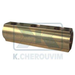 3/4" FEMALE BRASS BAR MANIFOLDS, 8 OUTLETS 1/2"F. INTERAXIS 50 mm