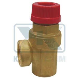 ΒΑΛΒΙΔΑ ΑΣΦΑΛΕΙΑΣ ΘΗΛ. - ΘΗΛ. 1/2" +10 bar +110°C ΜΕ ΟΡΕΙΧΑΛΚΙΝΗ ΚΕΦΑΛΗ