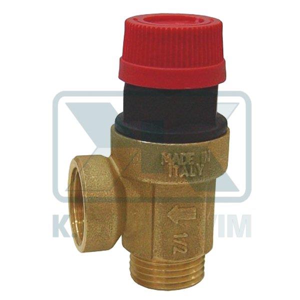 SAFETY VALVE 1/2"M.F. - 3,0 bar BRASS