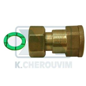 FITTING STRAIGHT REVOLVING 1"1/4 FEMALE FEMALE BRASS WITH FIBRE WASHER