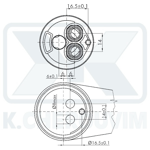 MECHANISM Κ42D - ? 42 WITH 1 SPILE AND DISTRIBUTOR CERAMIC FOR MIXING MIXER, LEVER 10X10 - Image 3