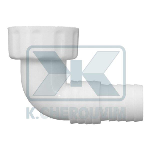 ΡΑΚΟΡ ΠΛΑΣΤΙΚΟ ΛΕΥΚΟ ΓΩΝΙΑΚΟ ΕΞΑΓΩΓΗΣ ΠΛΥΝΤΗΡΙΟΥ 1" Χ Φ22-Φ19