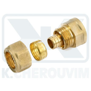 FEMALE STRAIGHT COMPRESSION BRASS FITTING 3/4"xØ16x2,0 FOR PEX