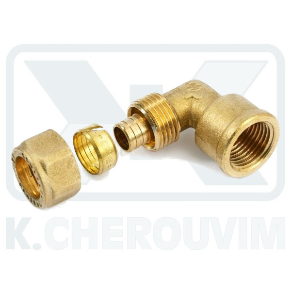 ΓΩΝΙΑ ΘΗΛ. 1/2" Χ Φ20 Χ 2,0 mm ΠΛΑΣΤΙΚΗΣ ΣΩΛΗΝΑΣ ΟΡΕΙΧΑΛΚΙΝΗ