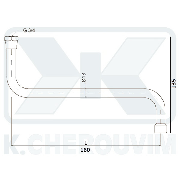 ΡΟΥΞΟΥΝΙ ΜΠΑΤΑΡΙΩΝ "S" L160 ΧΡΩΜΕ 3/4" UNIVERSALE - Image 2