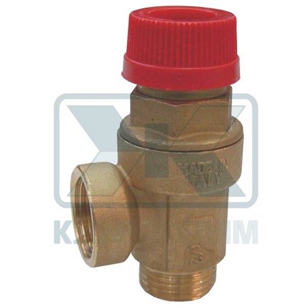 SAFETY VALVE 1/2"M.F. - 10,0 bar BRASS