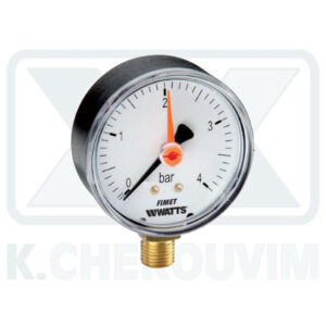 ΜΑΝΟΜΕΤΡΟ ΚΑΘΕΤΟ Φ50/4 bar 1/4" (ΚΑΤΩ ΣΠΕΙΡΩΜΑ)