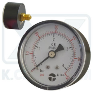 ΜΑΝΟΜΕΤΡΟ ΟΡΙΖΟΝΤΙΟ Φ50/4 bar 1/4" (ΠΙΣΩ ΣΠΕΙΡΩΜΑ)