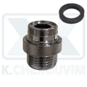 ΜΑΣΤΟΣ Μ20Χ1Α. Χ 1/2"Α. ΧΡΩΜΕ ΜΕ ΛΑΣΤΙΧΟ ΓΙΑ ΡΟΥΞΟΥΝΙ ΑΝΑΜΕΙΚΤΙΚΩΝ ΜΠΑΤΑΡΙΩΝ - ΣΠΙΡΑΛ