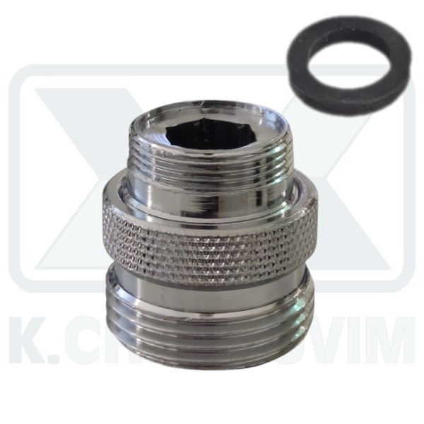 ΜΑΣΤΟΣ Μ20Χ1Α. Χ 3/4"Α. ΧΡΩΜΕ ΜΕ ΛΑΣΤΙΧΟ ΓΙΑ ΡΟΥΞΟΥΝΙ ΑΝΑΜΕΙΚΤΙΚΩΝ ΜΠΑΤΑΡΙΩΝ - ΠΛΥΝΤΗΡΙΟ