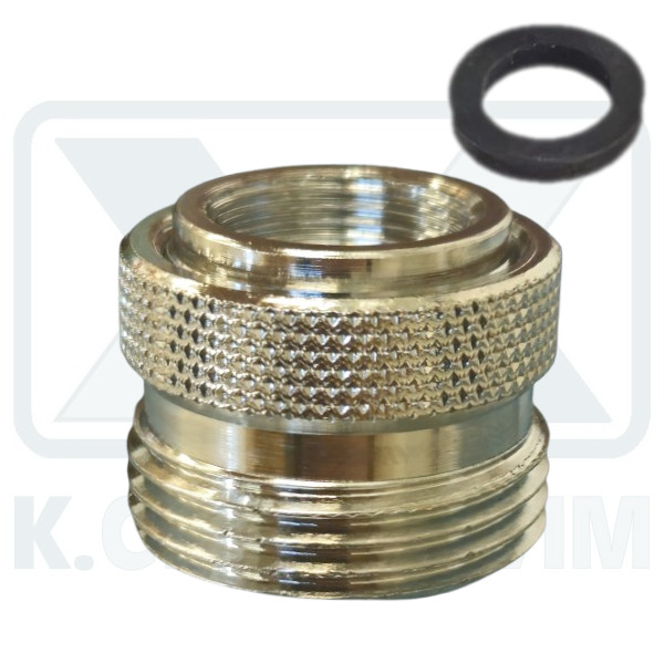 ΣΥΣΤΟΛΗ Μ18Χ1Θ. Χ 3/4"Α. ΧΡΩΜΕ ΜΕ ΛΑΣΤΙΧΟ ΓΙΑ ΡΟΥΞΟΥΝΙ ΜΠΑΤΑΡΙΩΝ - ΠΛΥΝΤΗΡΙΟ