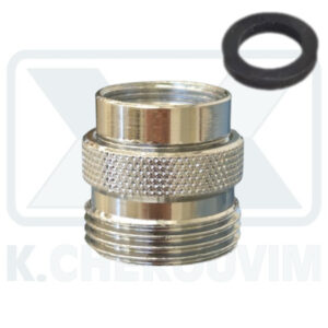 ΣΥΣΤΟΛΗ Μ20Χ1Θ. Χ 3/4"Α. ΧΡΩΜΕ ΜΕ ΛΑΣΤΙΧΟ ΓΙΑ ΡΟΥΞΟΥΝΙ ΜΠΑΤΑΡΙΩΝ - ΠΛΥΝΤΗΡΙΟ