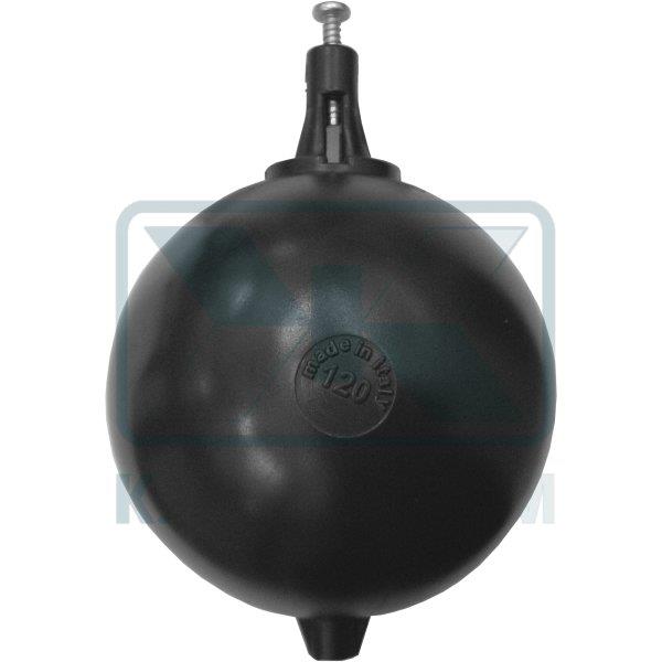 ΦΟΥΣΚΑ Φ120 "CΟΜΒΙ" ΠΛΑΣΤΙΚΗ ΜΑΥΡΗ ΣΤΡΟΓΓΥΛΗ ΜΕ ΒΙΔΑ ΚΑΙ ΣΠΕΙΡΩΜΑΤΑ 5/16" & 1/4"