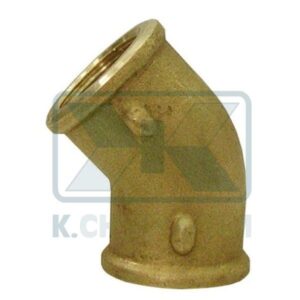 45° ELBOW 3" F. F. BRASS